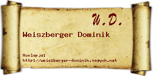 Weiszberger Dominik névjegykártya